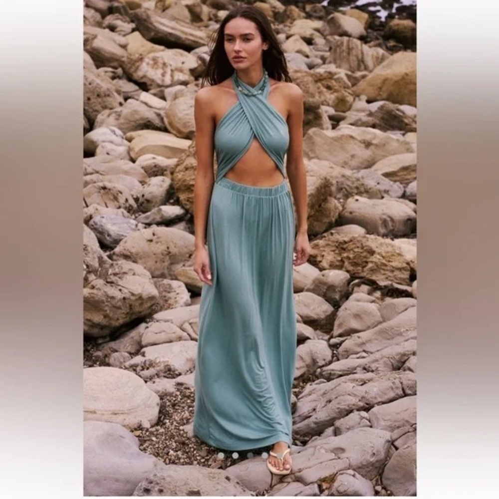 Free People NWT Limitless Convertible Maxi Skirt/Dress Deep Sea Size Small